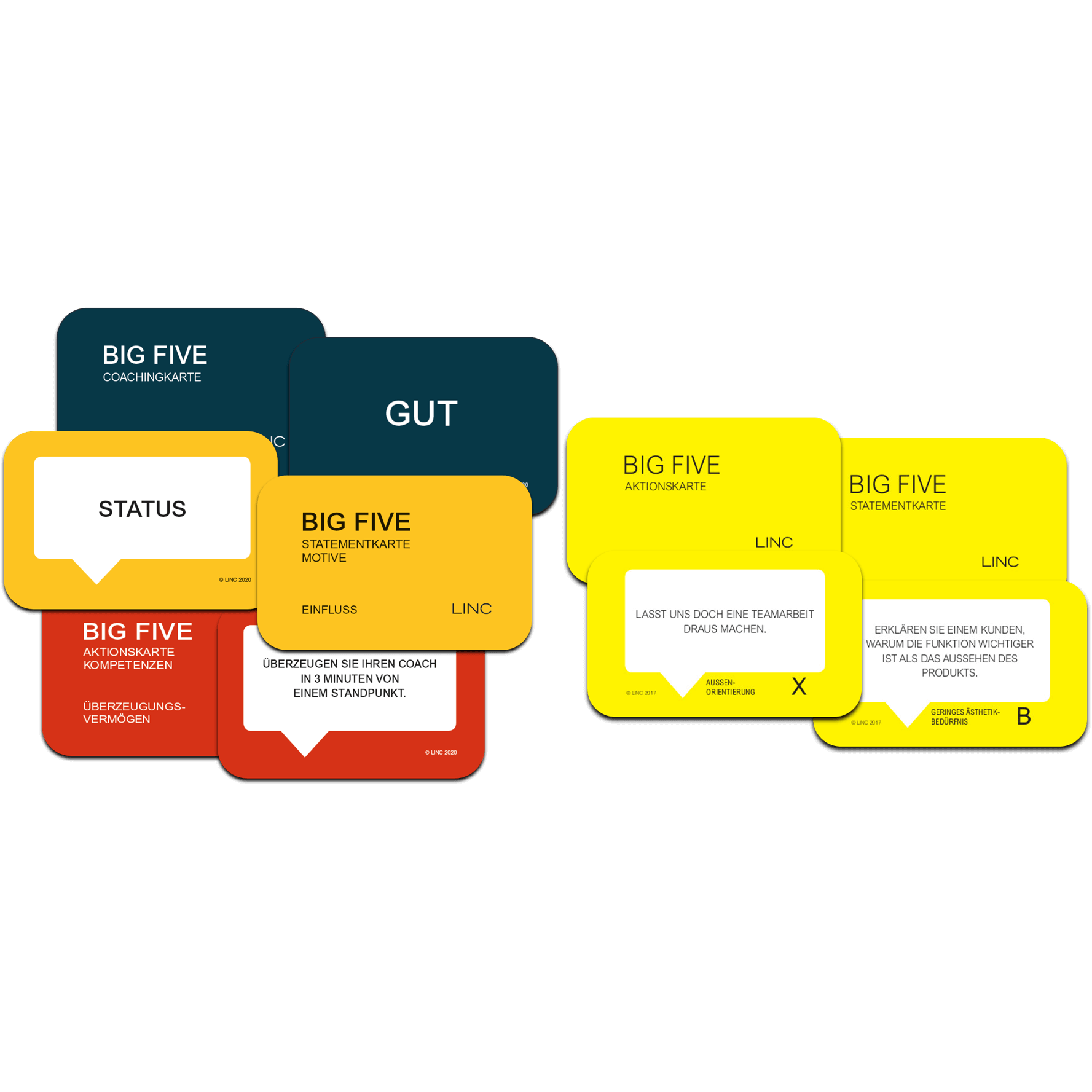 Linc Kartenspiel-Set Big Five + Motive und Kompetenzen